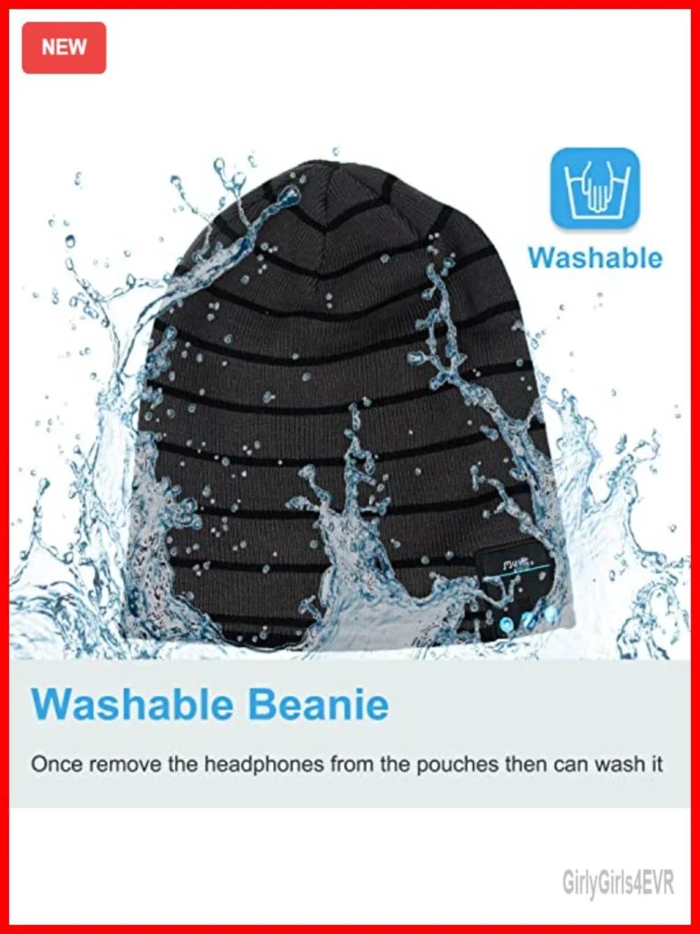 Bluetooth Beanie Hat with Stereo Speakers - Wireless Headphone for Sports